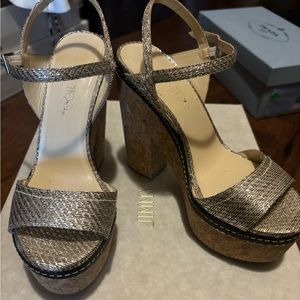 Jimmy Choo wedge sandal size 37.5.